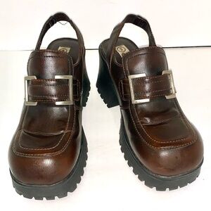 🛑SOLD ‼️Lower East Side Clunky Platform Heel Shoe Women’s Size 9 Brown